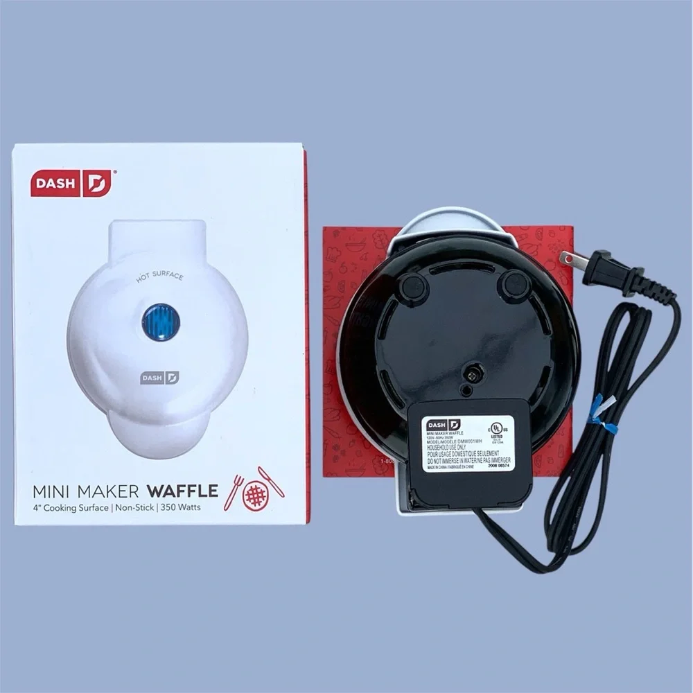 Dash Mini Waffle Maker, White
